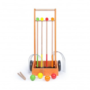 Jeu de croquet sur chariot